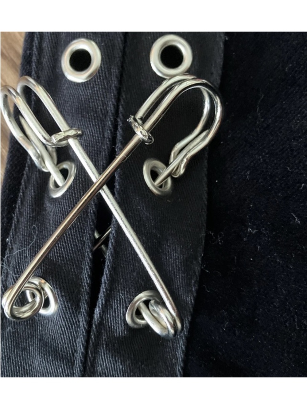Vintage Tripp NYC Moto Jacket Velvet Faux Fur M Black Bondage Goth Y2K Punk Moto - Picture 12 of 16